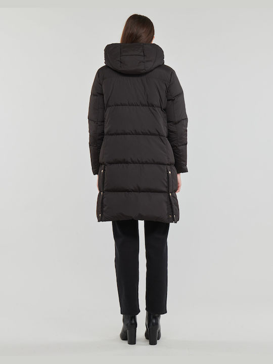 Ralph Lauren Women's Long Puffer Jacket for Winter Black