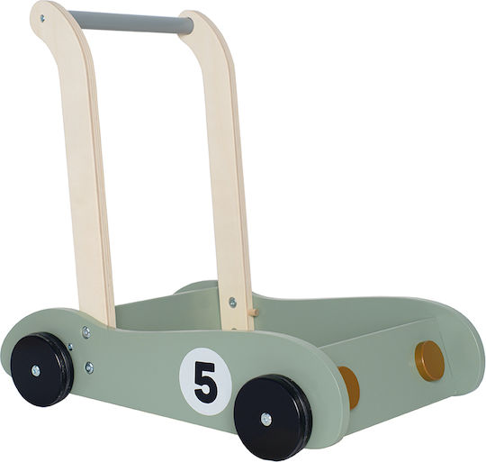 Jabadabado Teddy Baby Push Walker for 12+ Months Green