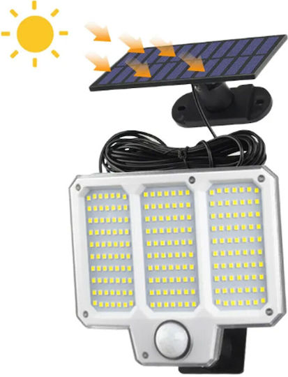 Factory LF-2501A Wall Mounted Solar Light 20W 300lm Cold White with Motion Sensor, Photocell and Remote Control 15cmx15cmx10cmcm