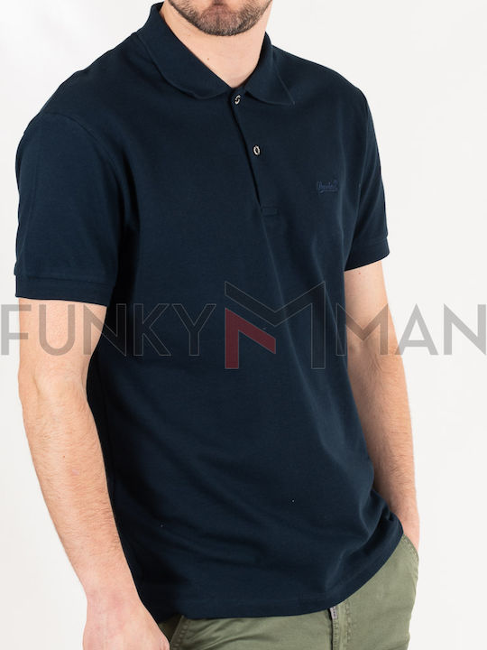 Paco & Co Herren Kurzarmshirt Polo Blau