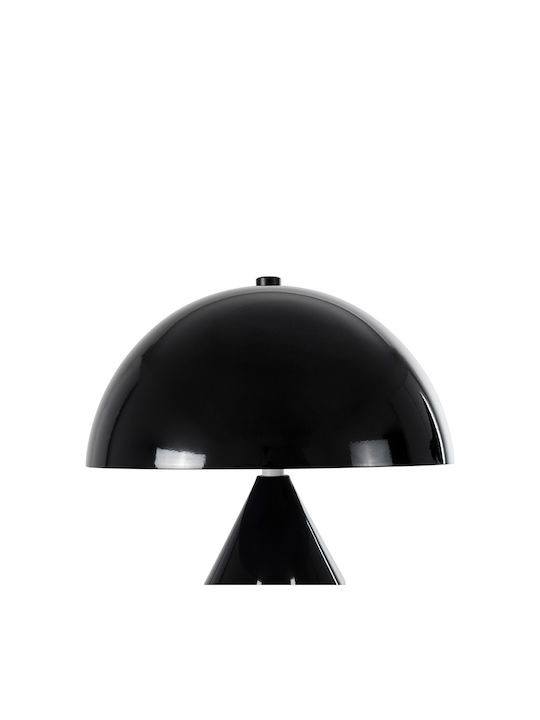 GloboStar Metal Table Lamp for Socket E27 with Black Shade and Base