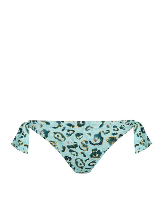 Bikini Slip with Ties Turquoise
