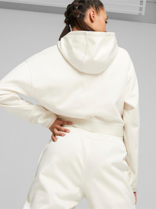 PUMA Power Women's Sweatshirt Beige with Hood
