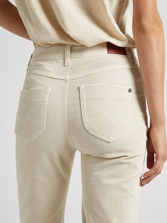 'willa' Women's Fabric Trousers White