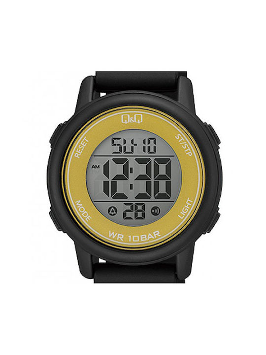 Q&Q Watch with Black Rubber Strap