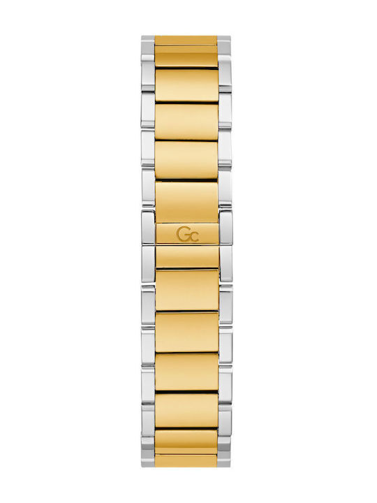 GC Watches Дамски Часовник 34мм Кварцов с Бяла Метална Верижка