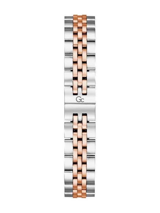 GC Watches Γυναικείο Ρολόι 32mm Μπαταρίας με Λευκό Μεταλλικό Μπρασελέ