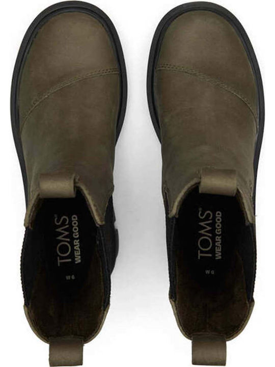 Rowan Boot Δερμάτινα Γυναικεία Μποτάκια Χακί