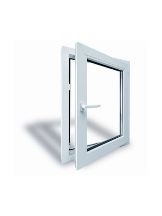 Koemmerling Ανοιγόμενο Παράθυρο PVC Ηχομονωτικό Π80xΥ50cm