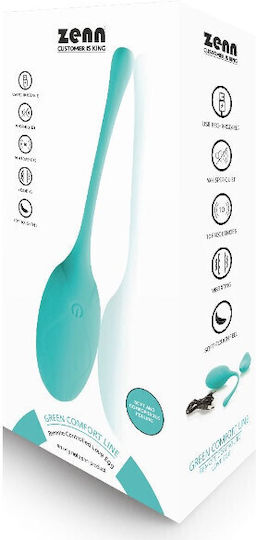 Zenn Remote Controlled Love Egg Δονητής Egg με Απομακρυσμένο Έλεγχο 17.5cm Turquoise