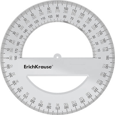 ErichKrause Plastic Transparent Protractor 12cm