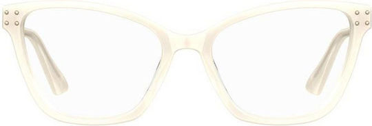 Moschino Weiblich Kunststoff Brillenrahmen Schmetterling Weiß MOS595 5X2