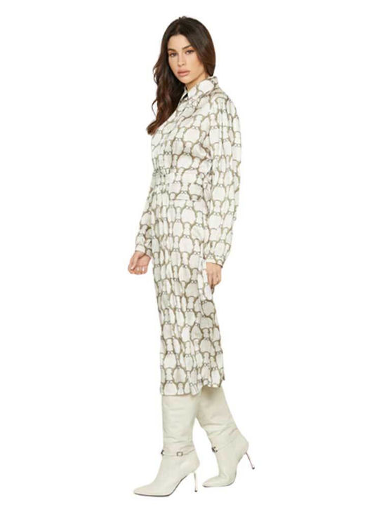 Midi Damenkleid für Hochzeit - Taufe Beiges