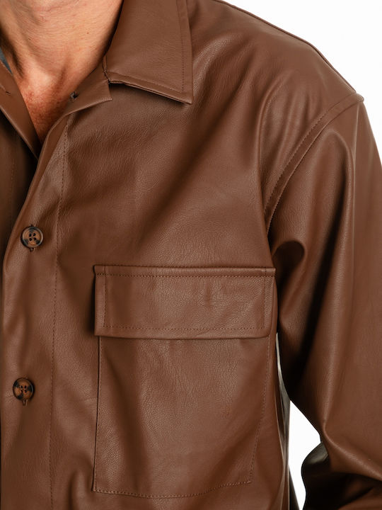 Дълъг Ръкав Overshirt Кафяв