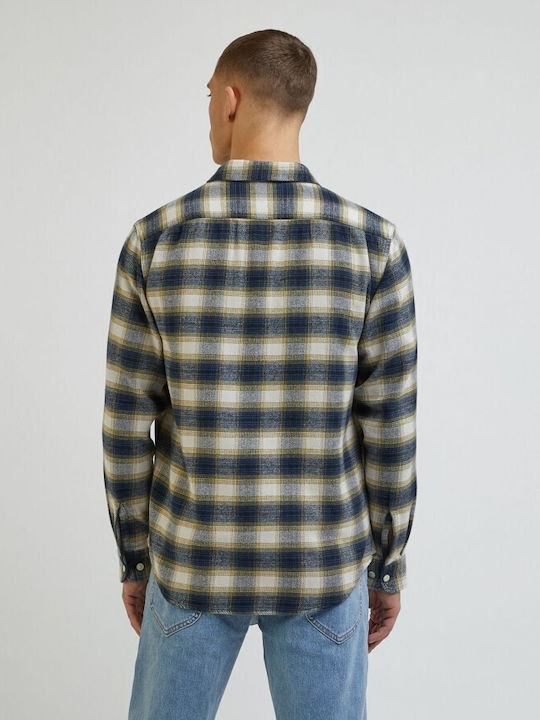 Lee Men's Shirt Long Sleeve Flannel Checked Multicolour