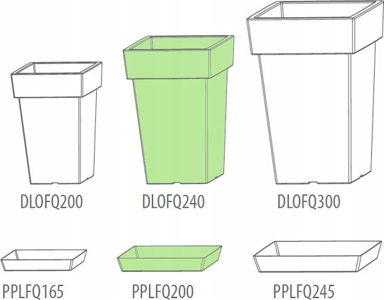 Prosperplast PPLFQ200 Πιάτο Γλάστρας Πλαστικό Anthracite 20x20εκ. PPLFQ200-S433
