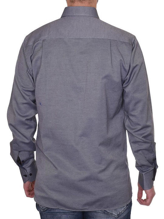 Castello Men's Shirt Long Sleeve Gray