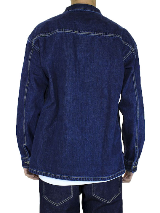 Premium Men's Shirt Long Sleeve Denim Blue