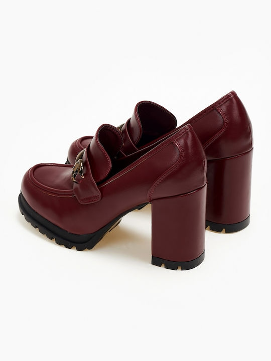 Issue Fashion Pantofi cu toc Burgundy