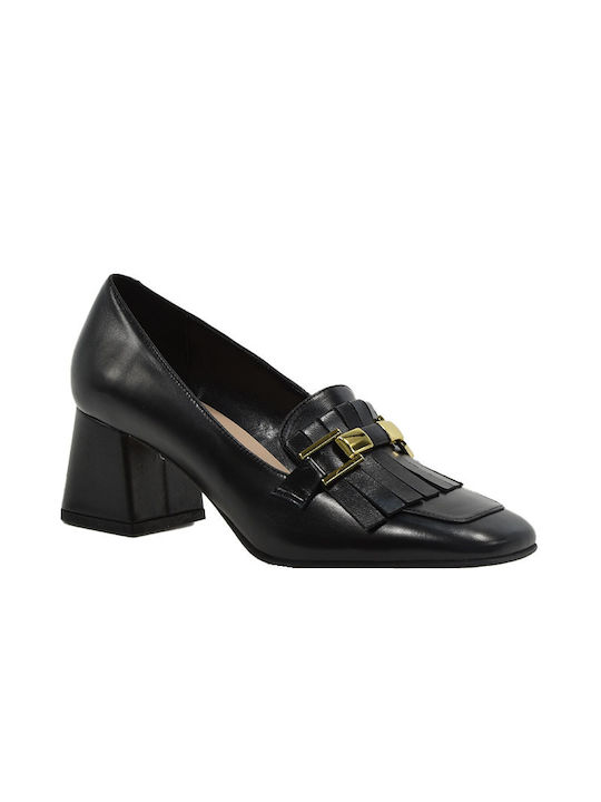 Fardoulis Leather Black Heels