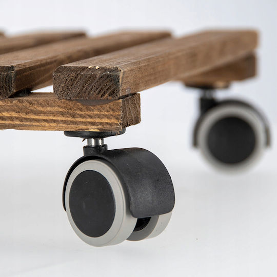 Esschert Design Platz Teller Topf Räder Brown