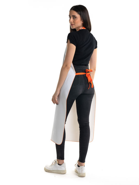 Adiavroxo (Work Aprons & Sleeves) Ποδιά Εργασίας Εστίασης Λευκή AP-330014A-A