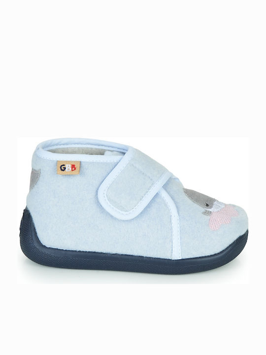 Kinderhausschuhe Stiefel Blau