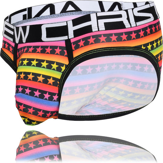 Andrew Christian Sunset Star Rainbow Stripe Ανδρικό Sexy Slip