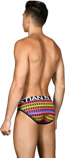 Andrew Christian Sunset Star Rainbow Stripe Ανδρικό Sexy Slip