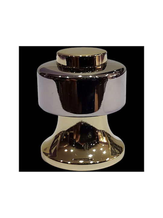 Eurofer Knob Furniture made of Metallic BLACK-GOLD-GLOSSY 25mm (Center Distance 25mm) 11375-000-BRZ2 1pcs
