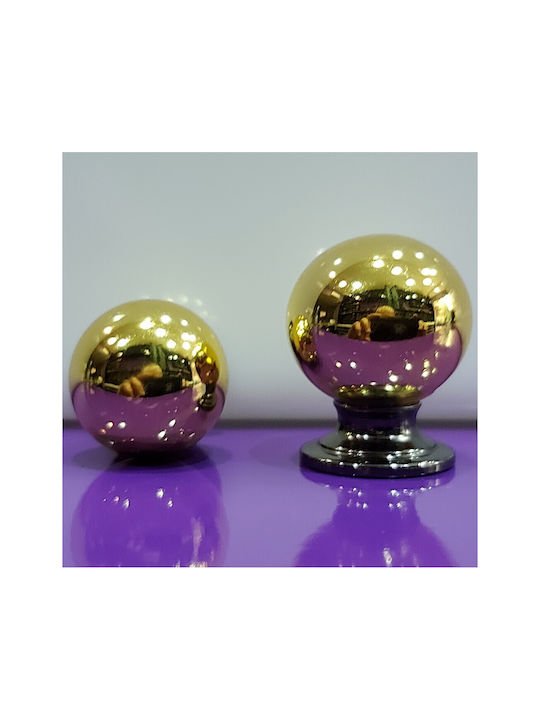 Eurofer Knob Furniture made of Metallic GOLD-BLACK 11378-000-BRZ2 1pcs
