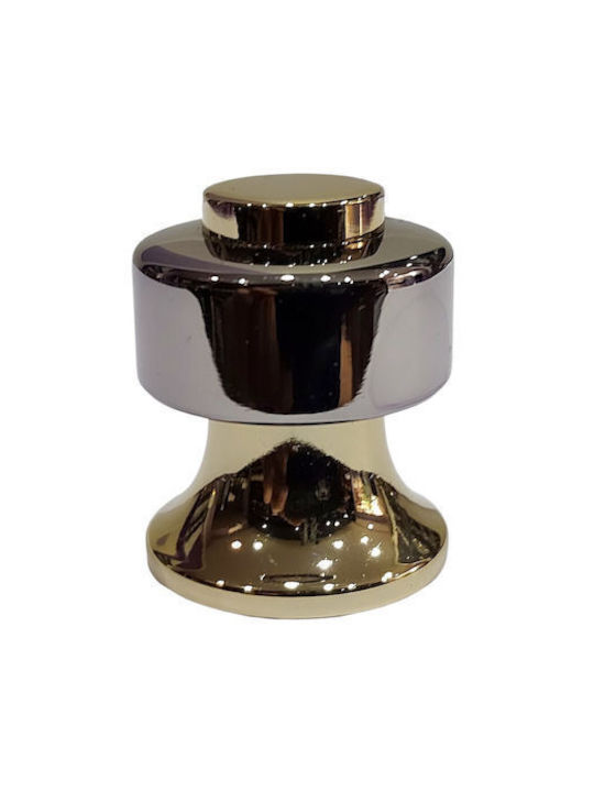Eurofer Knob Furniture made of Metallic BLACK-GOLD-GLOSSY 25mm (Center Distance 25mm) 11375-000-BRZ2 1pcs