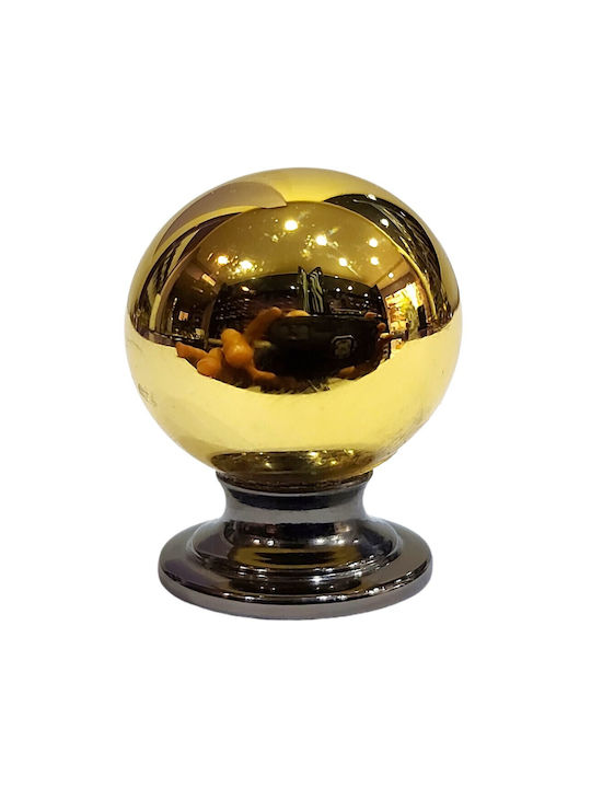 Eurofer Knob Furniture made of Metallic GOLD-BLACK 11378-000-BRZ2 1pcs