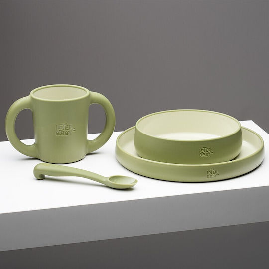 Interbaby Feeding Set made of Plastic Green
