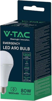 V-TAC LED Lampen für Fassung E27 und Form A60 Naturweiß 1200lm 1Stück