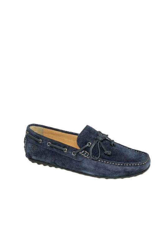 Skechers Leather Women's Moccasins in Blue Color