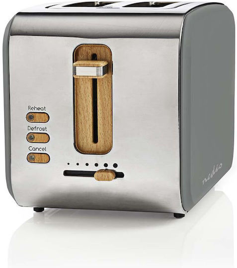 Nedis Toaster 2 Slots 900W Gray