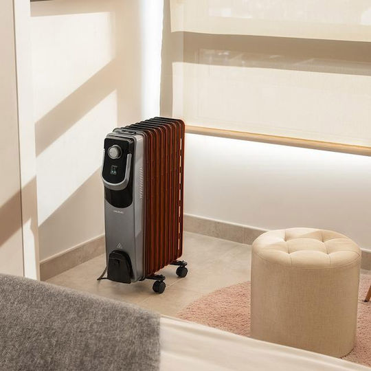 Cecotec Readywarm 9000 Space 360º Black Καλοριφέρ Λαδιού με 9 φέτες 2000W