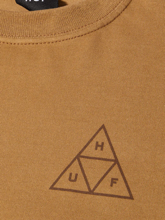 HUF Men's Short Sleeve T-shirt Brown