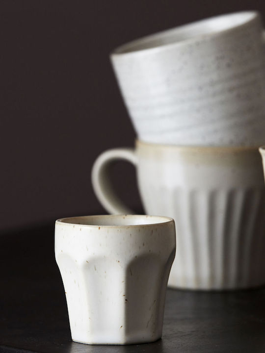 Espresso cup ceramic House Doctor Berica Beige h: 6.3 cm, dia: 6.2 cm