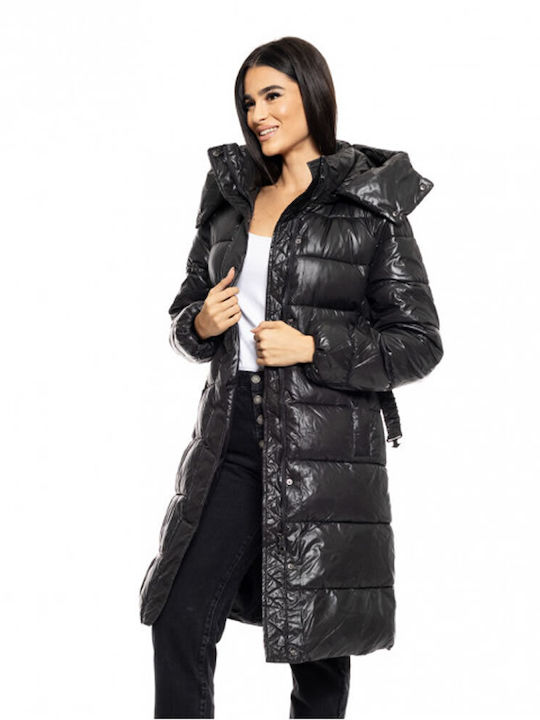 Lungă Jachetă de femei Puffer Negru