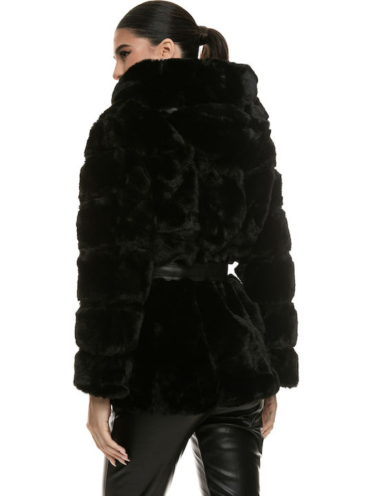 Women's Short Fur Black