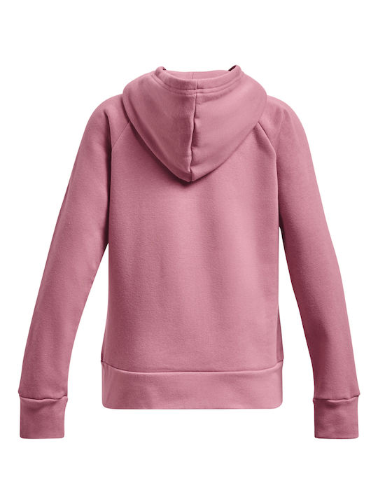 Under Armour Fleece - Polar Hanorac pentru copii cu glugă Roz Rival