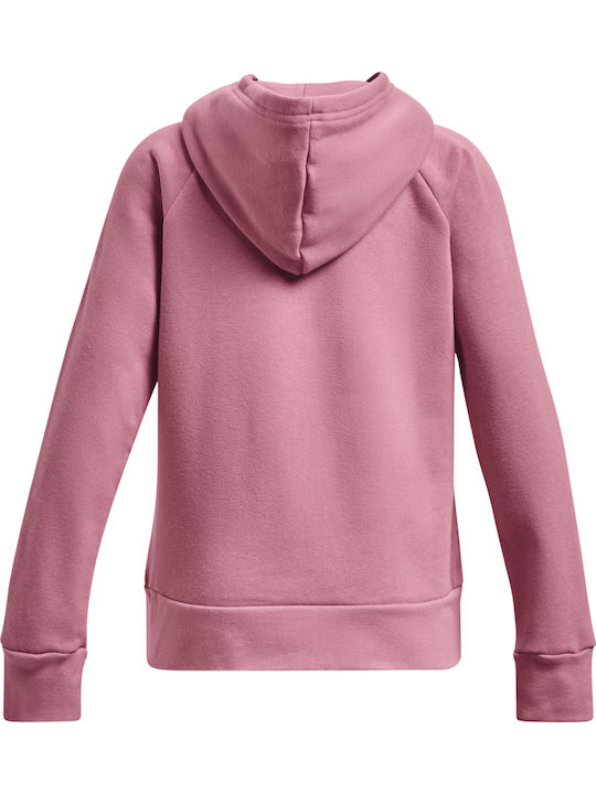 Under Armour Fleece Kids Sweatshirt with Hood Pink Rival