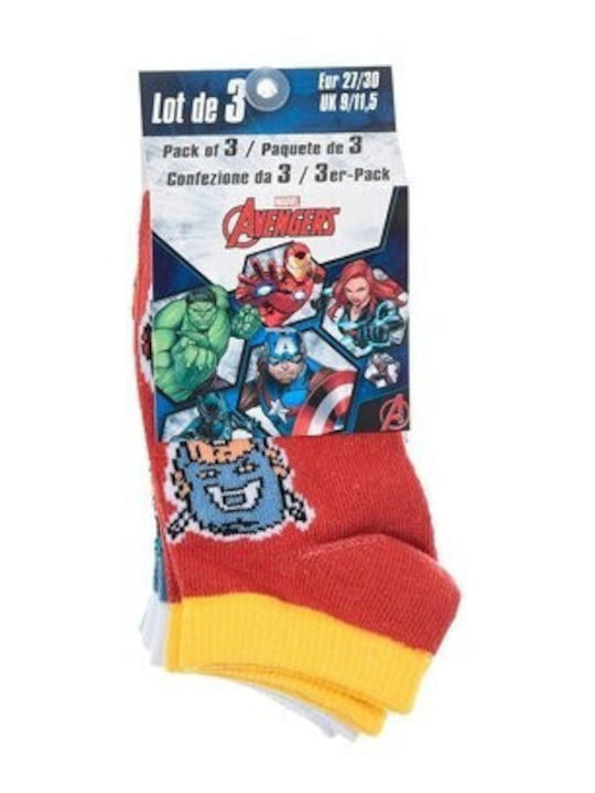 Marvel Παιδικά Σοσόνια Πολύχρωμα 3 Ζευγάρια