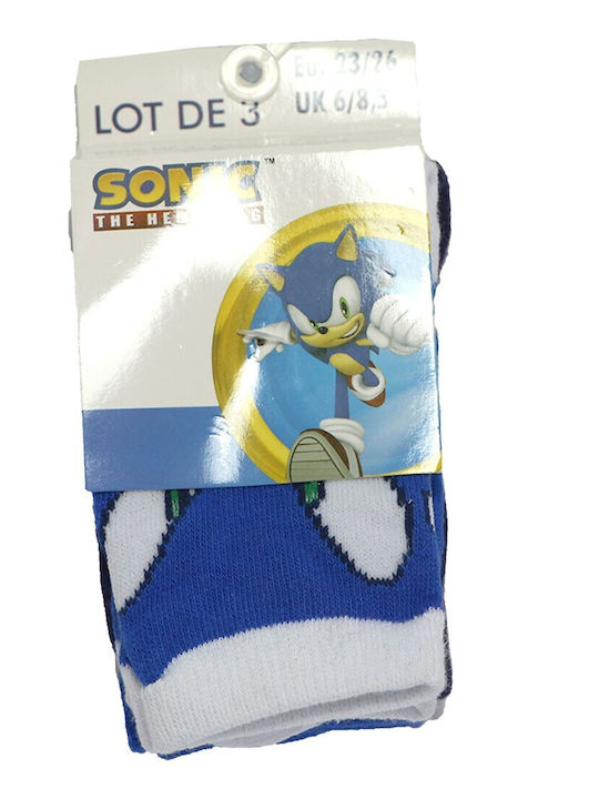 Sega Παιδικές Κάλτσες Μακριές Sonic Πολύχρωμες 3 Ζευγάρια