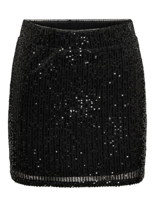 Hoch tailliert Mini Rock Schwarz
