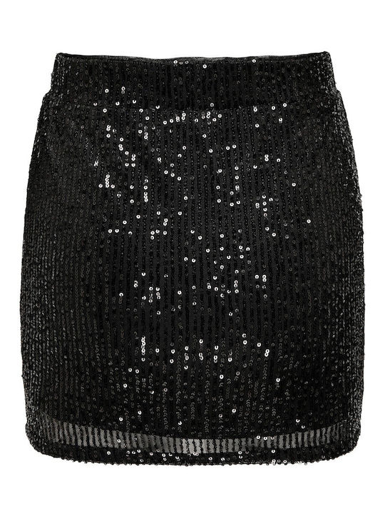 Hoch tailliert Mini Rock Schwarz