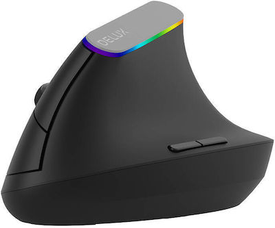 Delux M618C Wireless Ergonomic Vertical Mouse Black