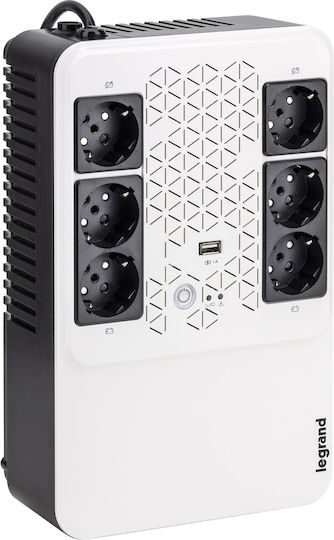 Legrand Keor Multiplug FR UPS Line-Interactive 600VA 360W με 6 Schuko Πρίζες